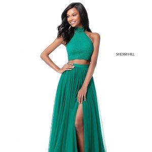 Green Sherri Hill Prom Dress